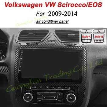 Автомобильный стайлинг из углеродного волокна, Центральная консоль салона автомобиля, Изменение цвета, Литье, наклейки для Volkswagen VW Scirocco EOS 2009-14