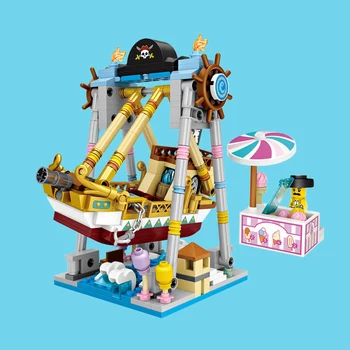 LOZ Mini Building blocks Парк развлечений, строительные блоки, игрушка для детей, сборка своими РУКАМИ, детская улица, вид на город, обучающая 3D модель