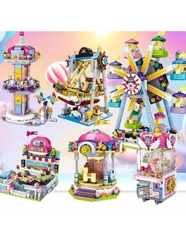 LOZ Mini Building blocks Парк развлечений, строительные блоки, игрушка для детей, сборка своими РУКАМИ, детская улица, вид на город, обучающая 3D модель