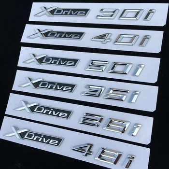 3d ABS Автомобильное Крыло Боковая Эмблема Задний Багажник Значок xDrive 20i 28i 30i 35i 40i Логотип Для BMW X1 X2 X3 X4 X5 X6 X7 Автомобильные Аксессуары