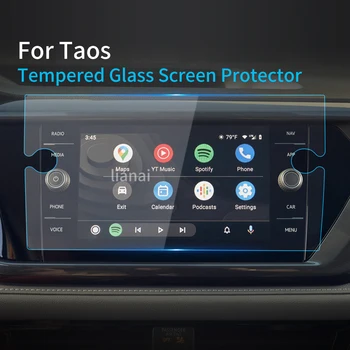 Защитная пленка для экрана для VW Taos 2023 Carplay Navigation Dash, защитная пленка из закаленного стекла, автомобильные наклейки, Аксессуары для интерьера, мультимедиа