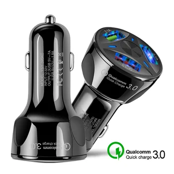 Qc3.0 Автомобильное зарядное устройство для мобильного телефона с тремя USB-разъемами для citroen c4 picasso audi q3 renault megane golf v bmw серии 1