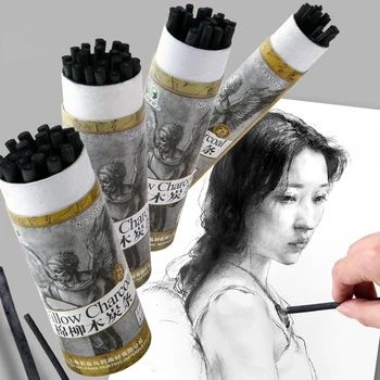 набор угольных палочек для рисования толщиной 2-9 мм, Студенческая уличная ручка, профессиональные художественные принадлежности