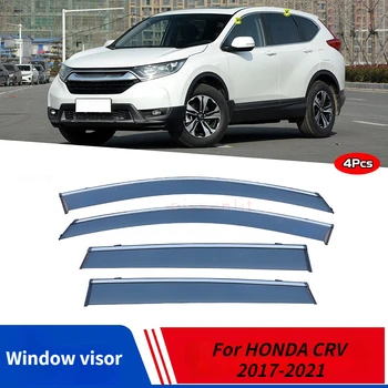 Для Honda CR-V CRV 2017-2021 Оконный Козырек Автомобиля, Защита От Дождя, Дефлекторы, Отделка Тента, Хромированные Водонепроницаемые Оконные Дождевики