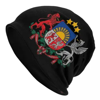 Герб Латвии, черепа, шапочки, шляпы, уличные кепки в готическом стиле Для мужчин и женщин, теплая шапка-капот с накидкой на голову