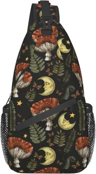 Сумка-слинг Gothic Butterfly Mushroom Magic Походный рюкзак через плечо, рюкзак для путешествий, сундук для мужчин и женщин старше