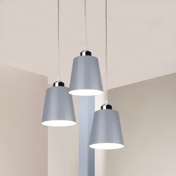 Скандинавский подвесной светильник простой Креативный Современный подвесной светильник Белый абажур E27 для освещения спальни ресторана гостиной