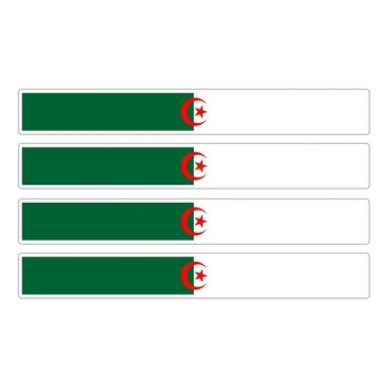 Горячие патриотические наклейки 4шт, полосы флага, Виниловый ПВХ 13 см X 1,7 см, Светоотражающий тюнинг автомобилей, мотоциклов, Албания, наклейка на автомобиль