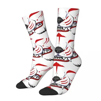 Модные Мужские носки Harajuku Demon Grin Sock Oni Japan Samurai Женские носки для скейтбординга Весна Лето Осень Зима