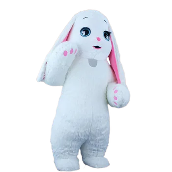 2,6-метровый надувной костюм талисмана Пасхального кролика, ролевая игра в кролика, Необычный косплей на Хэллоуин, забавные вечерние костюмы для взрослых