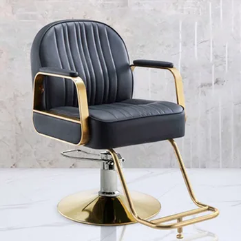 Кресло с откидной спинкой, вращающиеся парикмахерские кресла, Эргономичное кресло для ухода за лицом, Металлический туалетный столик, Мебель для салона Silla Giratoria