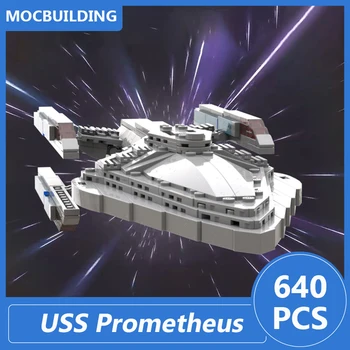 USS Prometheus 1:1250 Масштабная Модель Moc Строительные Блоки Пространство Diy Сборка Кирпичей Дисплей Коллекция Игрушек Подарки На День Рождения 640 шт.
