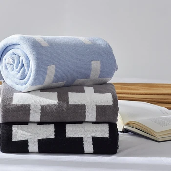 Одеяло Bubble Kiss с геометрическим рисунком в скандинавском стиле, вязаное одеяло из 100% хлопка для украшения домашнего дивана, Портативное одеяло для путешествий
