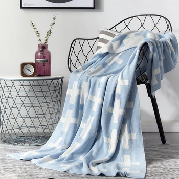 Одеяло Bubble Kiss с геометрическим рисунком в скандинавском стиле, вязаное одеяло из 100% хлопка для украшения домашнего дивана, Портативное одеяло для путешествий