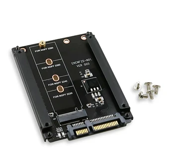 Металлический корпус B + M Key M.2 NGFF SSD на 2,5 SATA Карта-адаптер 6 Гб / с с разъемом для подключения адаптера M2 NGFF с 5 винтами