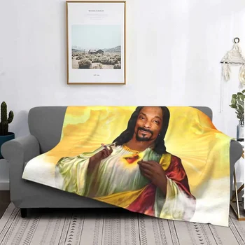 Snoop Dogg Sain-Jesus, плюшевые пледы из кораллового флиса, одеяла для дивана, теплое одеяло для спальни