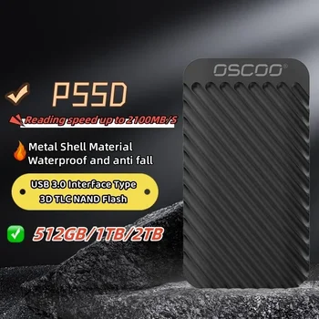 OSCOO Мобильный Твердотельный накопитель (PSSD) SMI2320 Внешний Жесткий диск SSD 2100 МБ/с. USB3.2 512 ГБ 1 ТБ 2 ТБ PSSD для Портативного компьютера