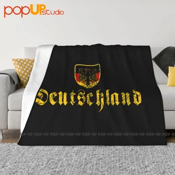 Немецкий футбольный плед Deutschland Berlin Germany Crest, Роскошный Новый стиль, Ультрамягкое покрывало, Декоративный диван