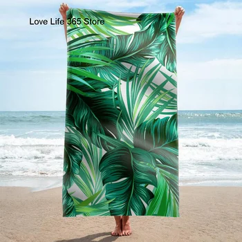 Пляжное полотенце из микрофибры Rainforest Oversize Extra Large, Быстросохнущее, Не содержащее песка, Непромокаемое Полотенце для бассейна, чехол для отдыха