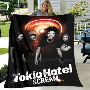 Одеяло с принтом Tokio Hotel Band Детское теплое одеяло Фланелевое Мягкое уютное одеяло Одеяло для дивана-кровати Дорожное одеяло Подарок на День рождения