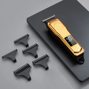 Золотая Машинка для стрижки волос Аккумуляторная Электрическая Машинка для стрижки Бороды Триммер Бритва Для бритья для мужчин Резак