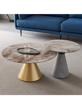 Роскошный комбинированный журнальный столик spar для гостиной, итальянская круглая малогабаритная бытовая современная простая мебель