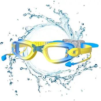 Молодежные очки для плавания, очки для дайвинга и плавания, Не протекают, Широкий Обзор, Регулируемый ремешок, Защита от запотевания и ультрафиолета, Детские Очки для плавания, Молодежные