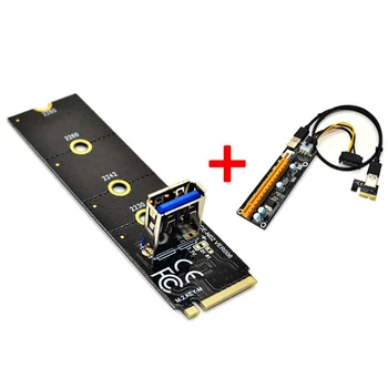 Плата Адаптера Со Слотом M.2 Для PCI-E X16 NGFF + PCIE От 1X До 16X 6Pin Удлинитель Видеокарты Плата Адаптера Для Майнинга BTC