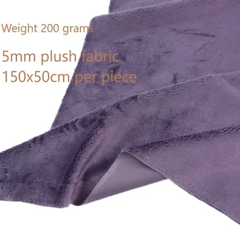 Плюшевая ткань ZYFMPTEX 5 мм, 100% полиэстер, неэластичная Плюшевая игрушка, искусственный плюш, не выцветающий 150x50 см, ткань для плюшевой куклы своими руками