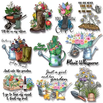 Сапоги с цветочным рисунком, садовые принадлежности для любителей цветов, накладки на одежду, простые в использовании поделки своими руками