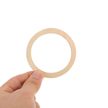 Плоские деревянные кольца, незаконченный круглый деревянный круг, украшения своими руками
