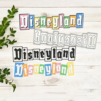 Disney Disneyland Металлические Режущие Штампы Mickey Diecuts для DIY Скрапбукинга Декоративное Тиснение Бумажные Открытки Ремесла Новое Поступление 2023