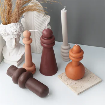 Новый стиль, форма для свечей Knubby, Силиконовый шпиндельный инструмент для штукатурки, Колонка для ароматерапии, форма для мыла из смолы, предметы домашнего обихода,