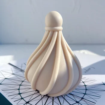 Геометрическая Абстрактная декоративная силиконовая форма из соевого воска для рождественских свечей в форме шоколада