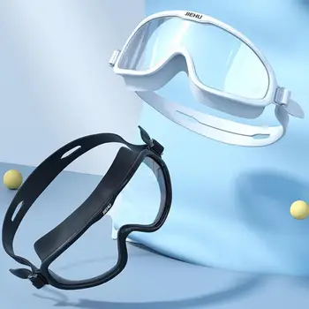 Очки для плавания для взрослых с защитой от запотевания, Очки для плавания для взрослых в большой оправе, Водонепроницаемые очки для плавания с четким зрением для мужчин и женщин