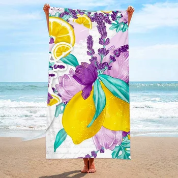 Впитывающее пляжное полотенце Компактное Солнцезащитное Мягкое Быстро впитывающее воду Многофункциональное быстросохнущее пляжное полотенце с легкой текстурой
