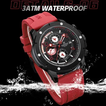 Роскошные мужские часы NAVIFORCE, модные Деловые Многофункциональные водонепроницаемые мужские наручные часы с хронографом Relogio Masculino
