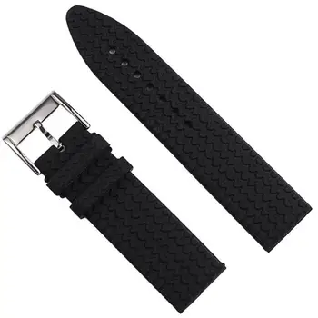 PCAVO 23 21 мм резиновый черный ремешок для часов Chopard Силиконовый ремешок для часов Мужская лента Браслет на запястье пряжка
