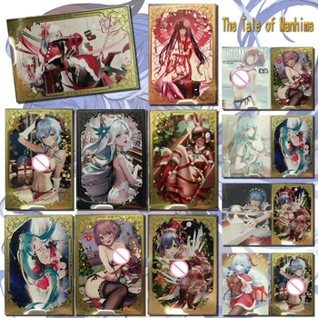 НОВАЯ История аниме-Богини The Tale of Manhime Глава 11 Металлические карты Коллекция игр Rem Ganyu Shenhe Подарки на день рождения и Рождество