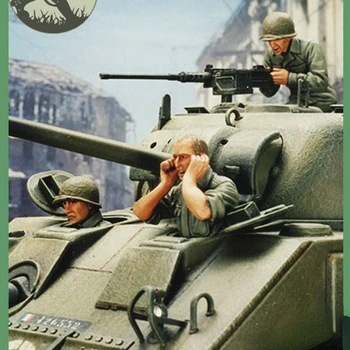 Набор моделей из смолы, отлитых под давлением в масштабе 1/35, Исторические военные миниатюрные игрушки Танковой группы США в разобранном виде и неокрашенный 909A