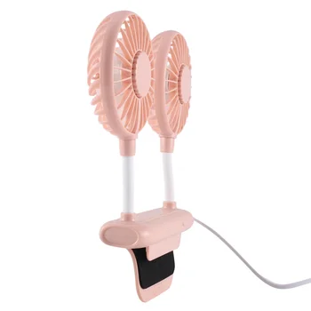 Маленький настольный вентилятор с питанием от USB, мини-вентилятор для офисных ноутбуков, 3-скоростной настольный вентилятор охлаждения с регулируемым зажимом, розовый