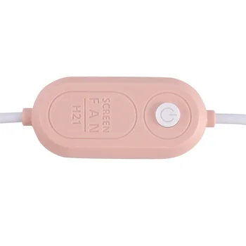 Маленький настольный вентилятор с питанием от USB, мини-вентилятор для офисных ноутбуков, 3-скоростной настольный вентилятор охлаждения с регулируемым зажимом, розовый