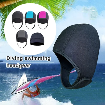 Утолщенная шапочка для плавания унисекс 2,5 мм, Неопреновая шапочка для плавания с термальным капюшоном, шапочка для серфинга под водой, шапочка для тренировок, купальники