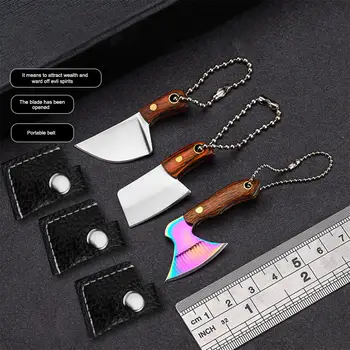Мини-кухонный нож для распаковки портативных маленьких винных бутылок, нож для резки бумаги EDC, фиксированный брелок-нож