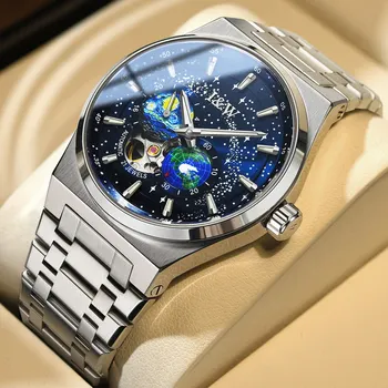 Лучший бренд Класса Люкс Carnival Механические Часы для Мужчин MIYOTA Автоматические Мужские Часы HD Luminous Earth Reloj Hombre Sapphire 2023