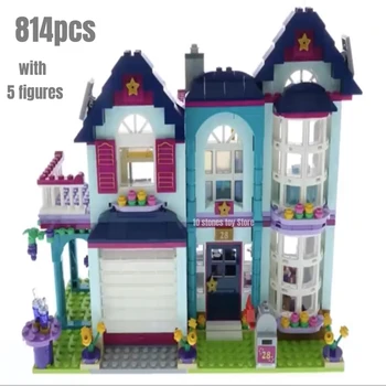 814шт Семейный дом Строительные блоки Модель Подходит для 41449 Кирпичей Игрушки для детей