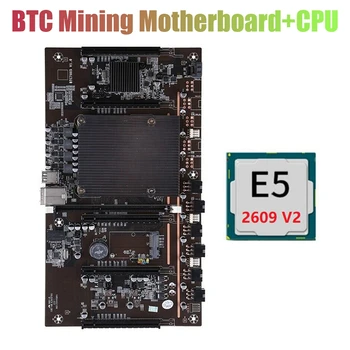 Материнская плата для Майнинга BTC X79 H61 + E5 2609 V2 CPU 5X PCI-E 8X LGA 2011 DDR3 С поддержкой 3060 3080 GPU Для Майнинга BTC Miner