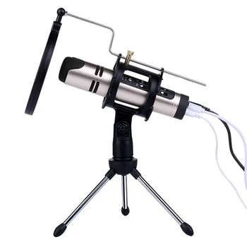 Регулируемая подставка для микрофона Настольный штатив для компьютерной видеозаписи С микрофоном, крышка фильтра на ветровом стекле