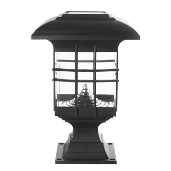 Солнечная лампа на столбе с водонепроницаемым ландшафтным садом, солнечный свет, светодиодная наружная лампа для ограждения столбов на столбе