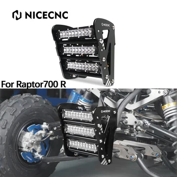 NICECNC Для Raptor 700 ATV Комплект светодиодных Фар Переднего Бампера Yamaha Raptor 700 700R 2013-2023 Водонепроницаемый 60 Вт 2160 Люмен Алюминий